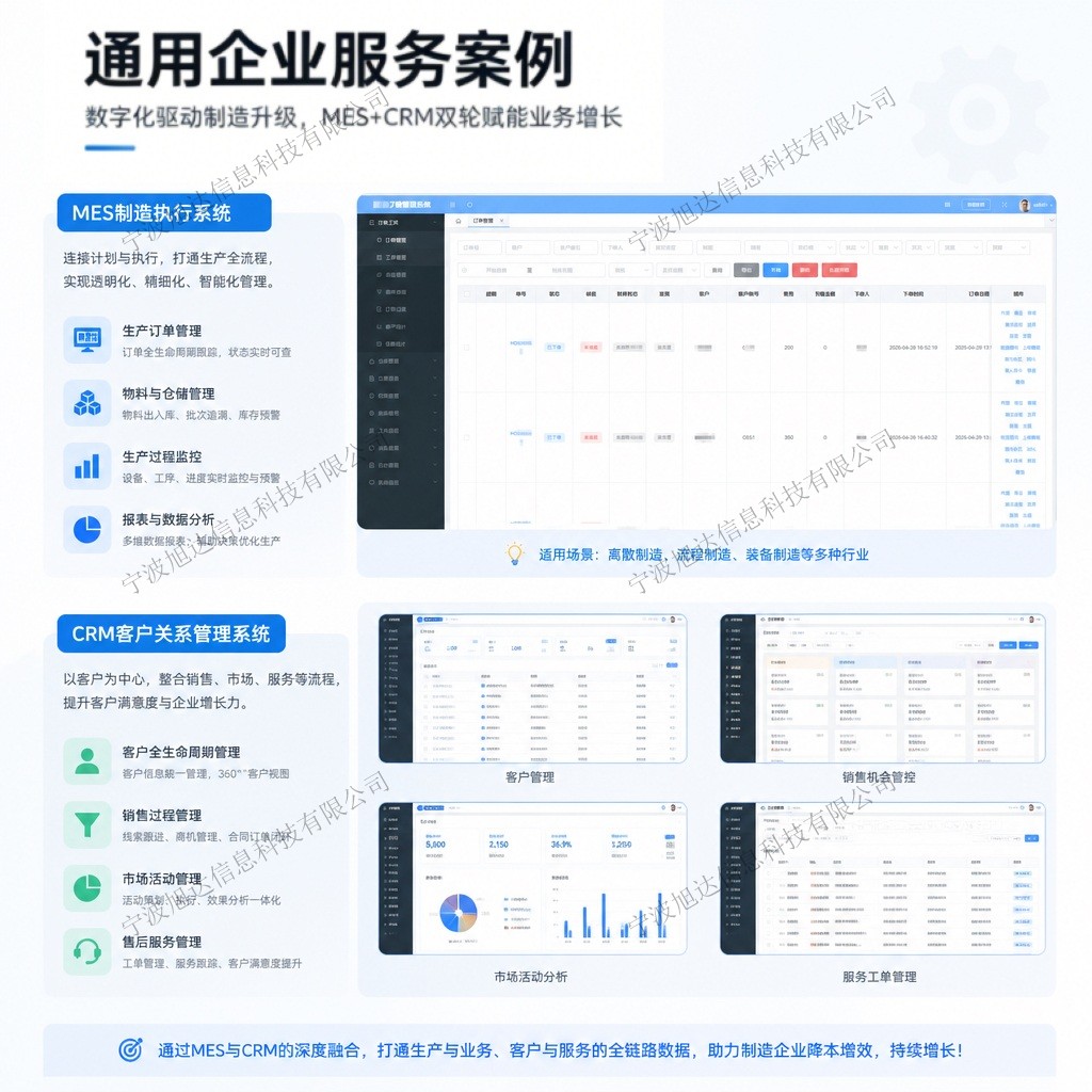 通用企业服务系统 MES+CRM